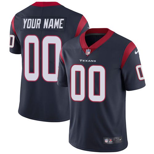 Nike Houston Texans Navy Men Customized Vapor Untouchable Player Limited Jersey